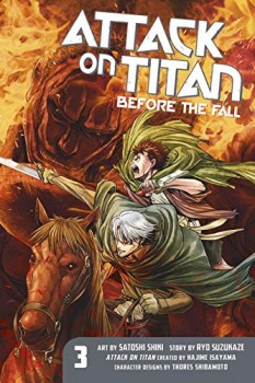 Couverture américaine du tome 3 de L'Attaque des Titans - Before the Fall