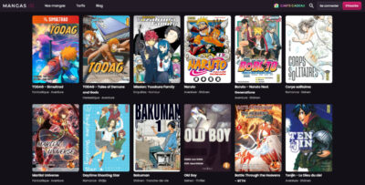 Le site internet Mangas.io